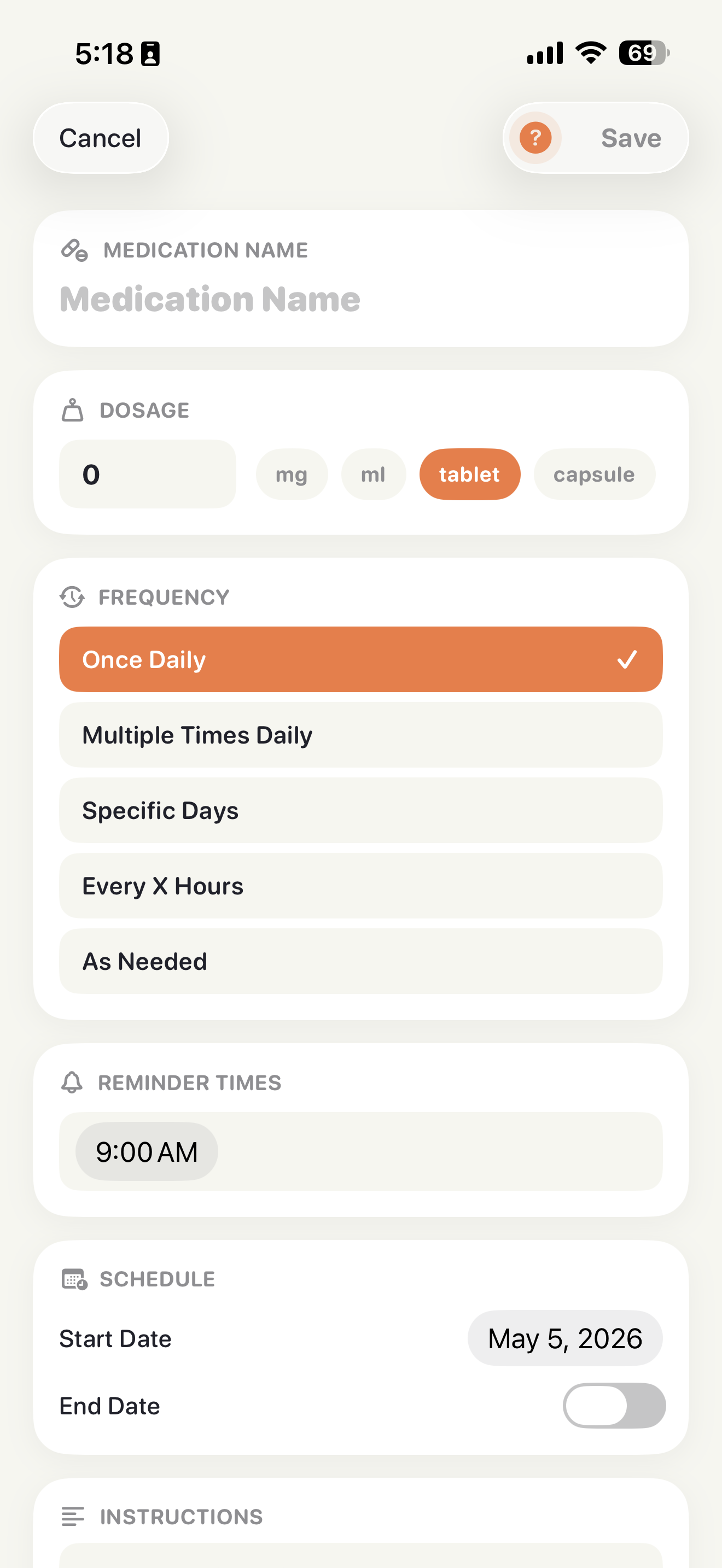 Medication Reminders